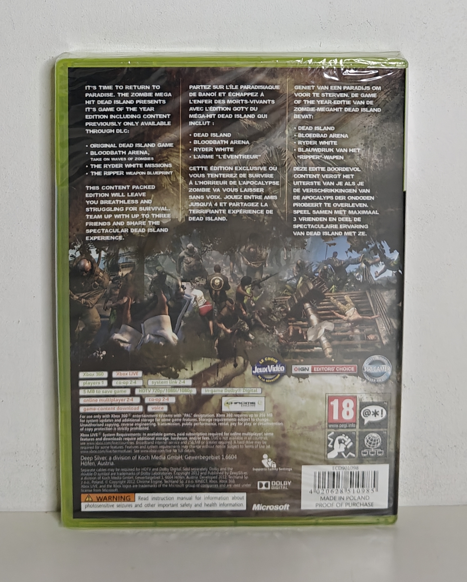 Xbox 360 Dead Island Game of the Year Edition (factory sealed)