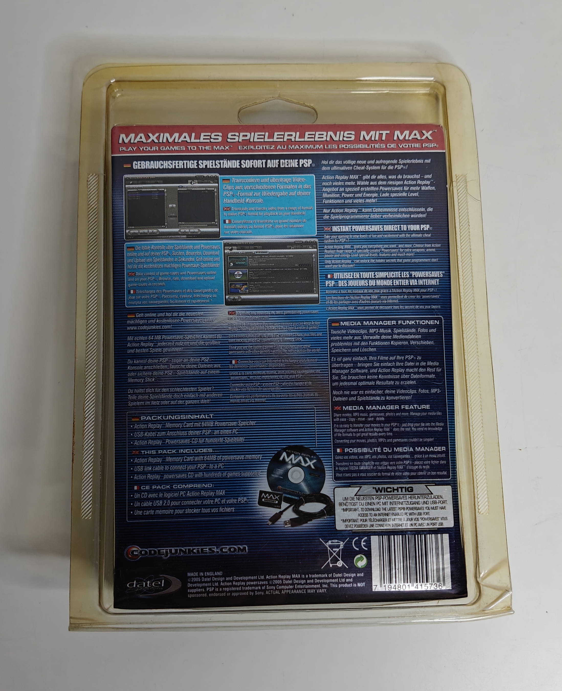 Action Replay Max for PSP (blister sealed)