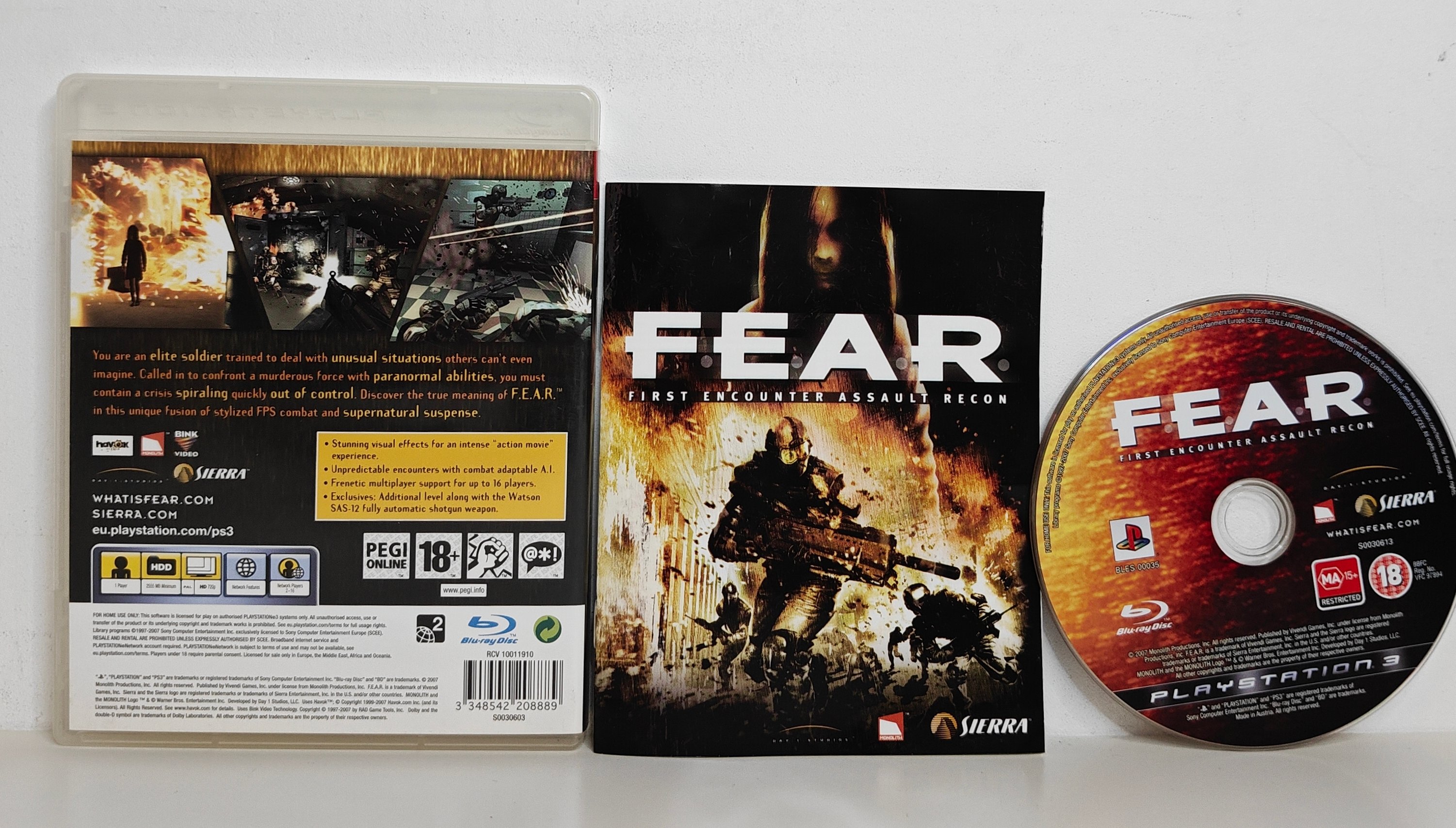 PS3 F.E.A.R. First Encounter Assault Recon (CIB)