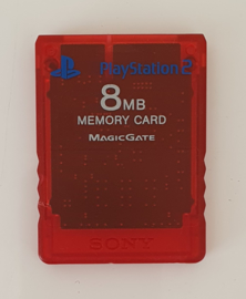 PS2 Memory Card Transparent Red