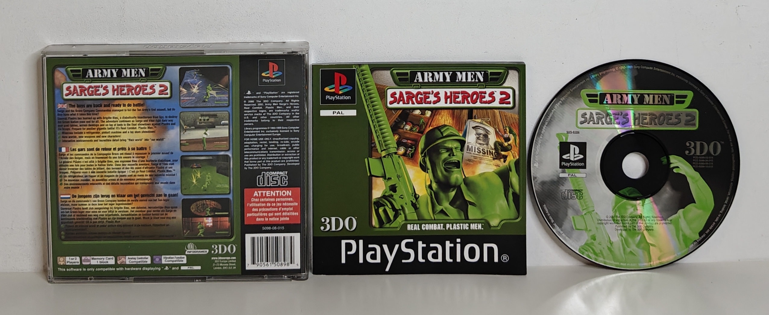 PS1 Army Men Sarge's Heroes 2 (CIB)
