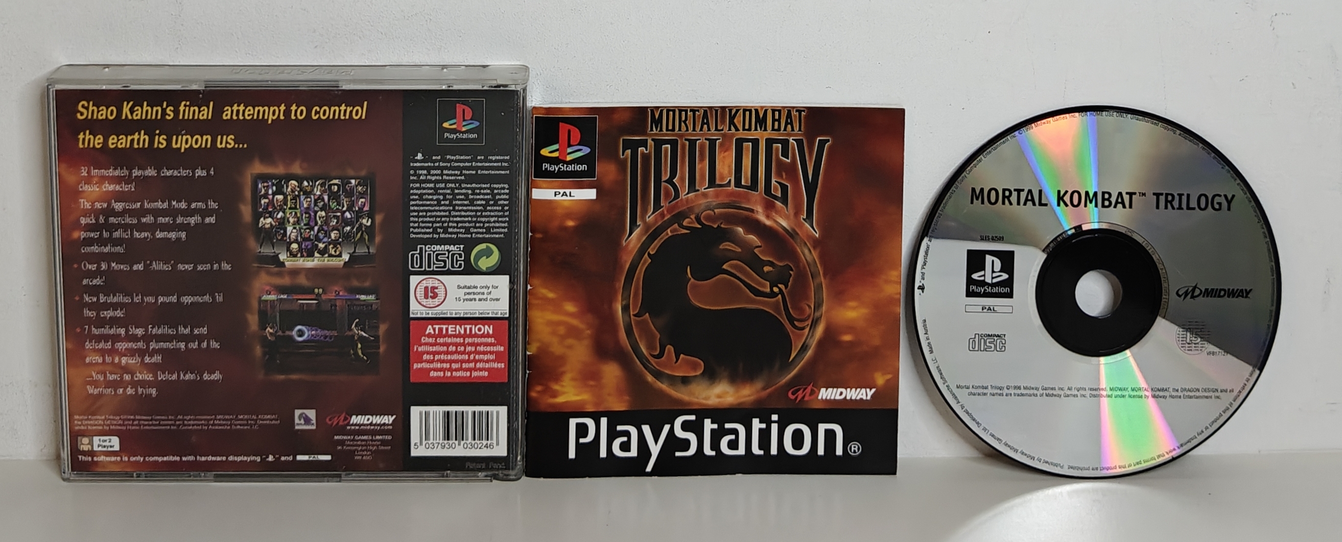 PS1 Mortal Kombat Trilogy - Classics Version (CIB)