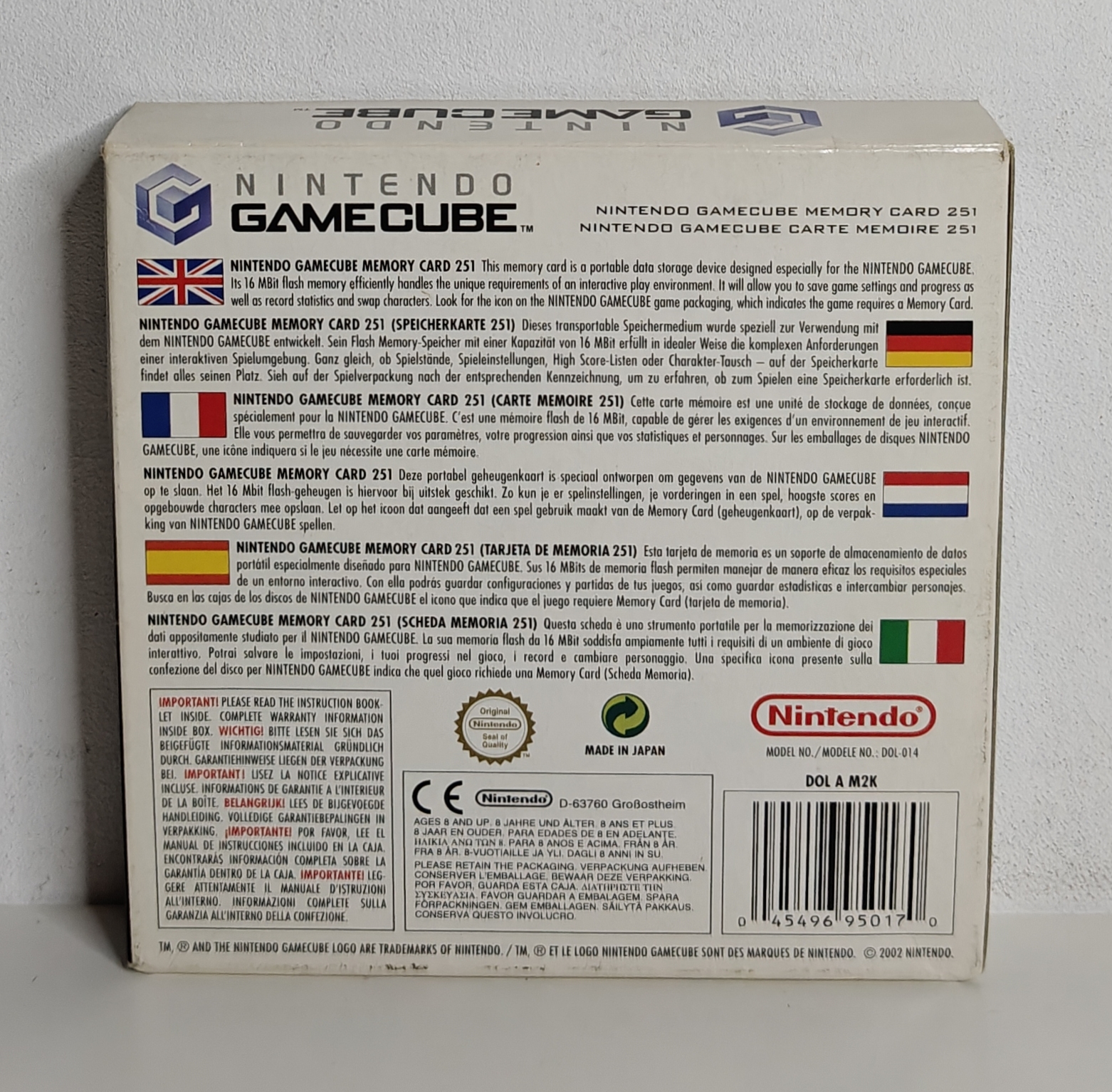 Gamecube Memory Card 251 Blocks (complete)