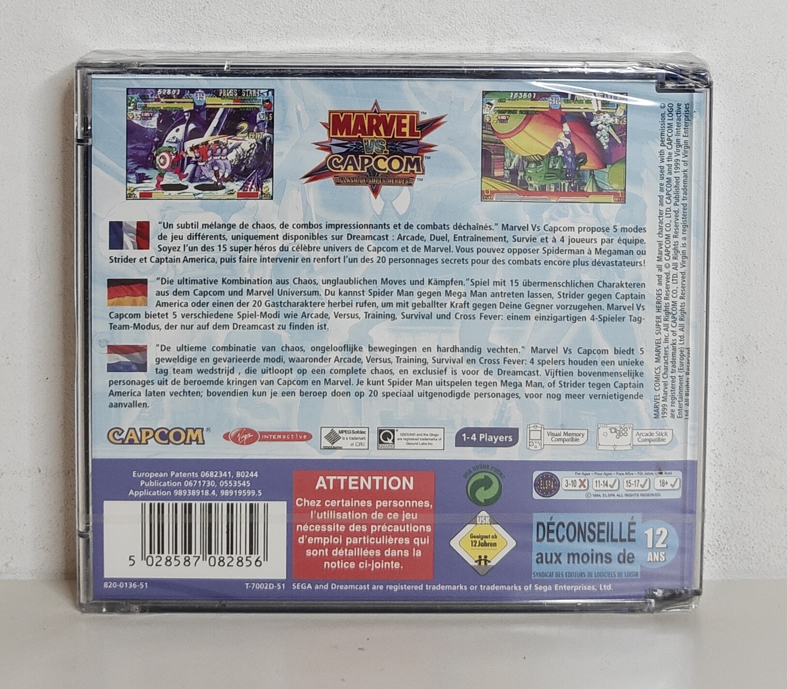 Dreamcast Marvel VS Capcom - Clash of Super Heroes (factory sealed)