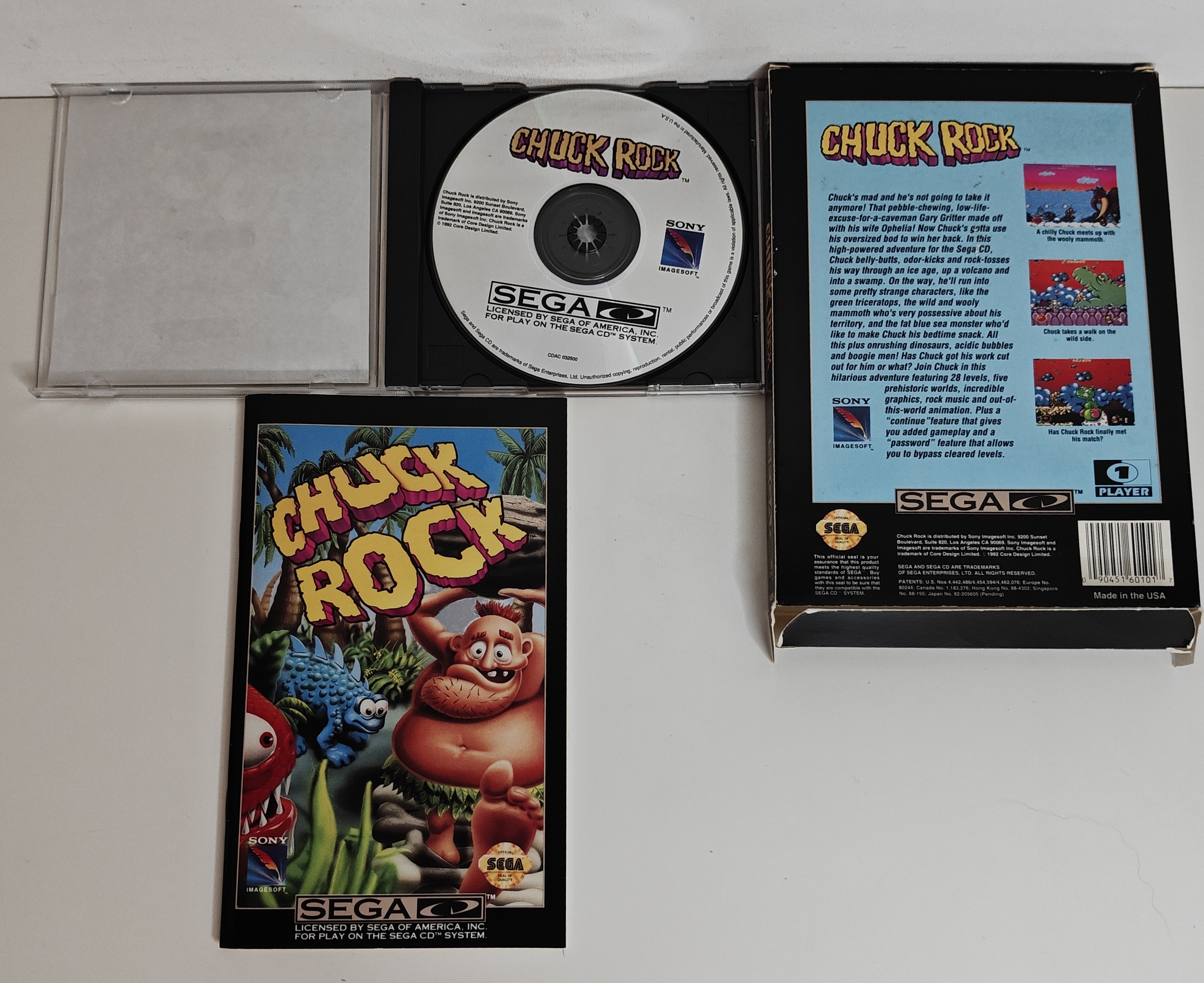Sega CD Chuck Rock (CIB)