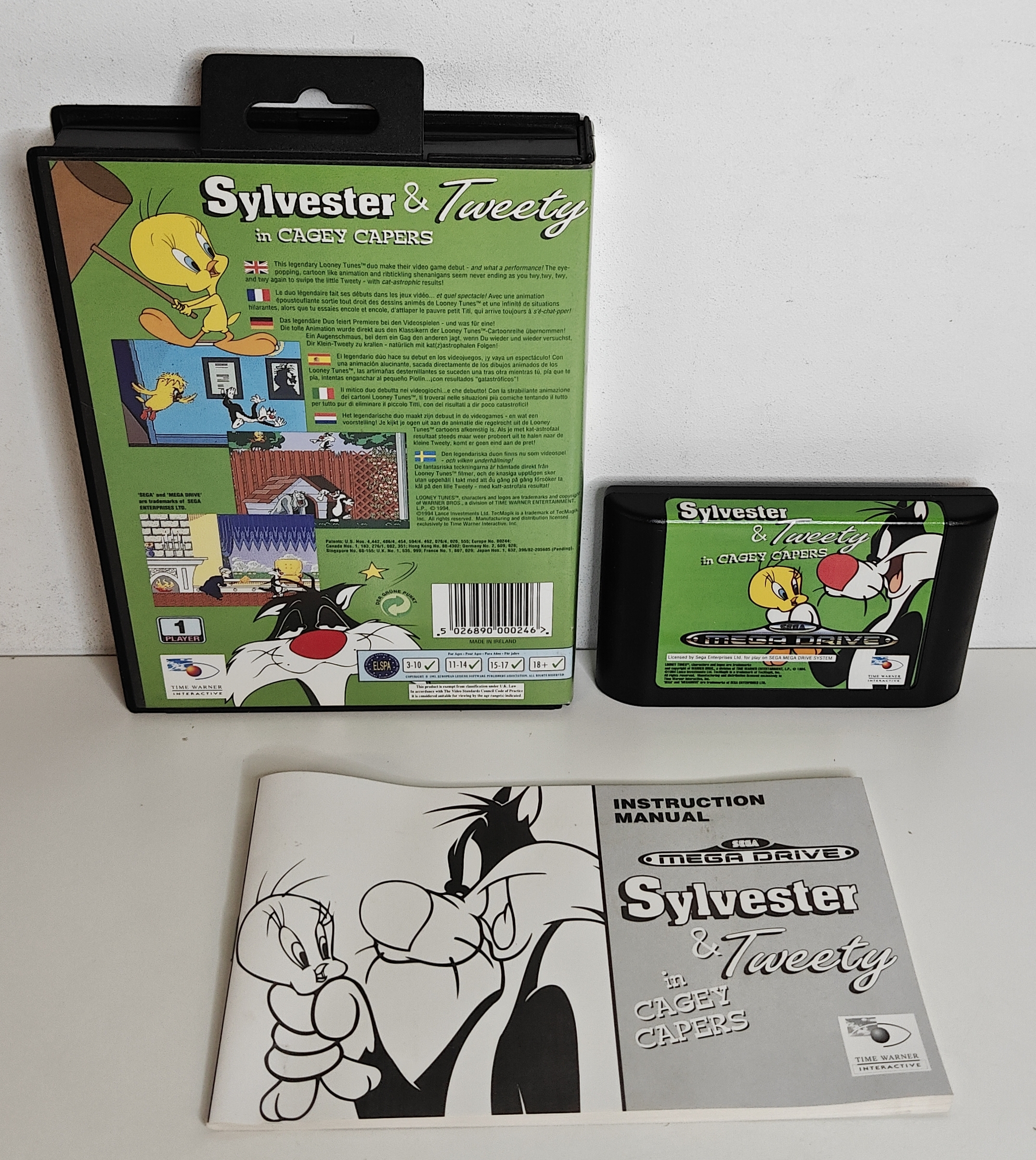 Megadrive Sylvester & Tweety in Cagey Capers (CIB)