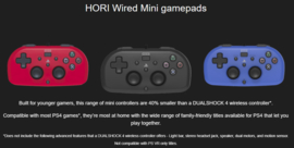 Hori Wired Mini Gamepad for PS4 Black (new)