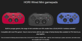 Hori Wired Mini Gamepad for PS4 Blue (new)