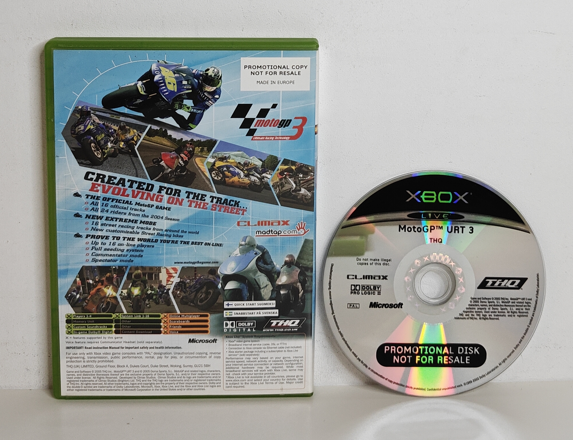 Xbox MotoGP: Ultimate Racing Technology 3 (promo copy)