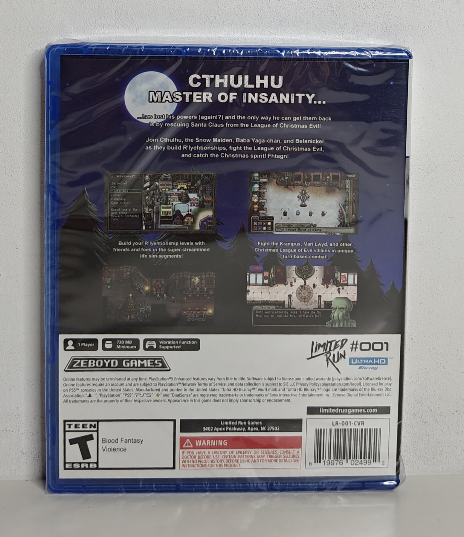 PS5 Cthulhu Saves Christmas (factory sealed) LRG#001