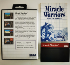 Master System Miracle Warriors (CIB) Without Map