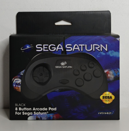 Retro Bit Sega Saturn 8 Button Arcade Pad (complete)