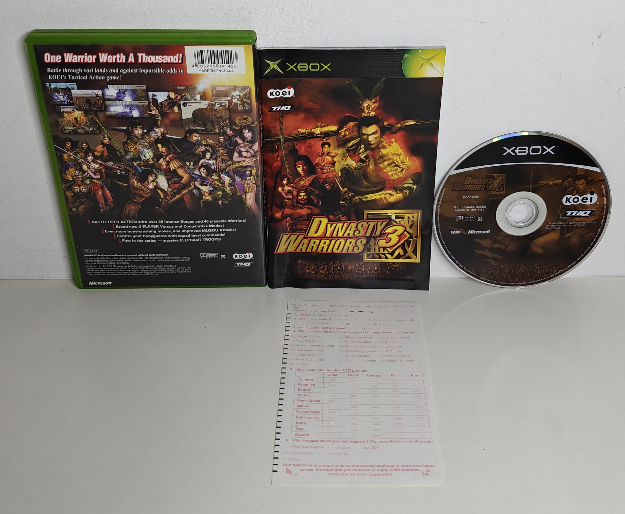 Xbox Dynasty Warriors 3 (CIB)