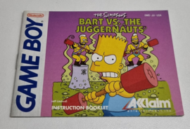 GB The Simpsons: Bart VS. The Juggernauts (manual) USA
