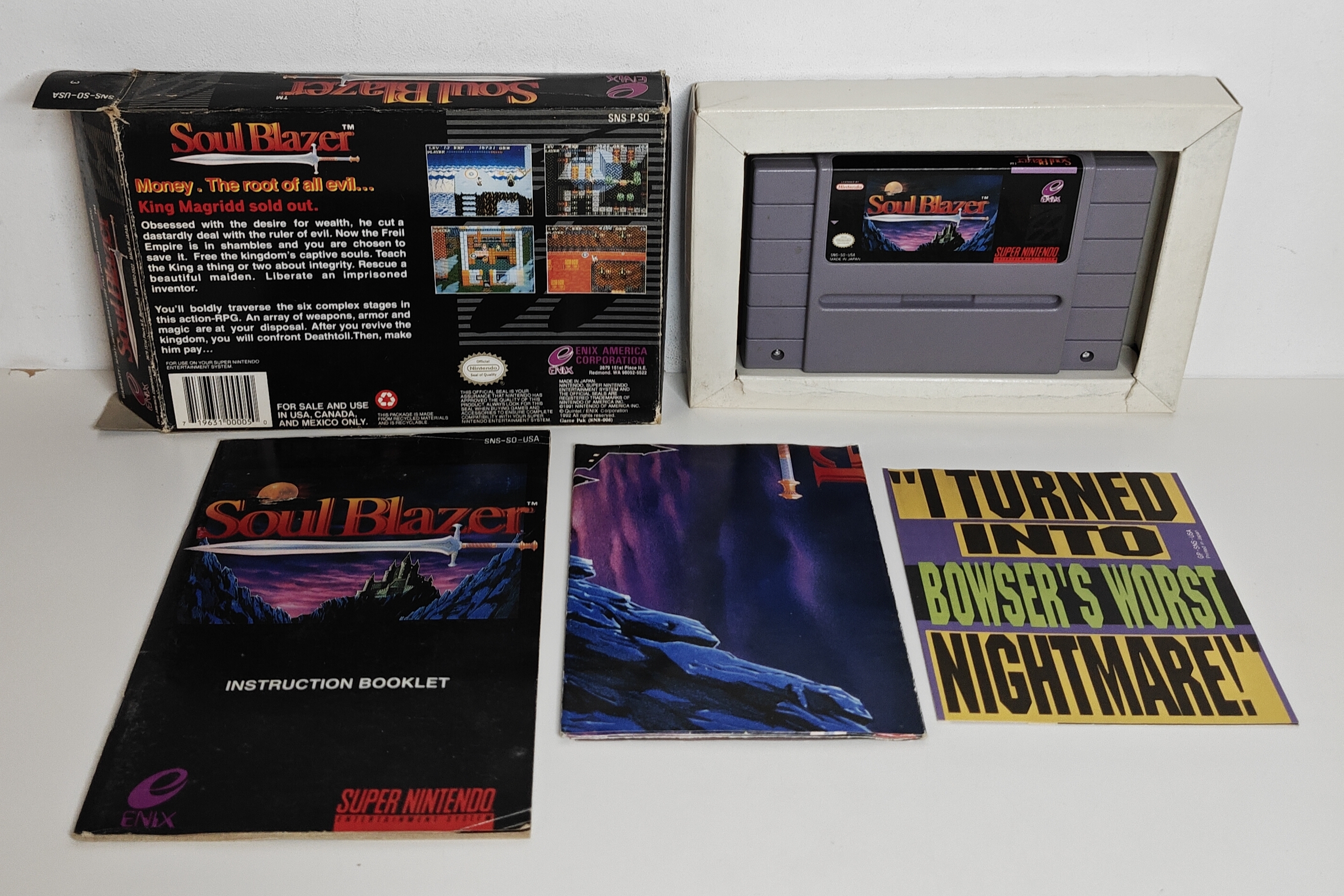 SNES Soul Blazer (CIB) USA
