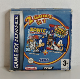 GBA 2 Games in 1 Sonic Advance + Sonic Pinball Party (CIB) FAH