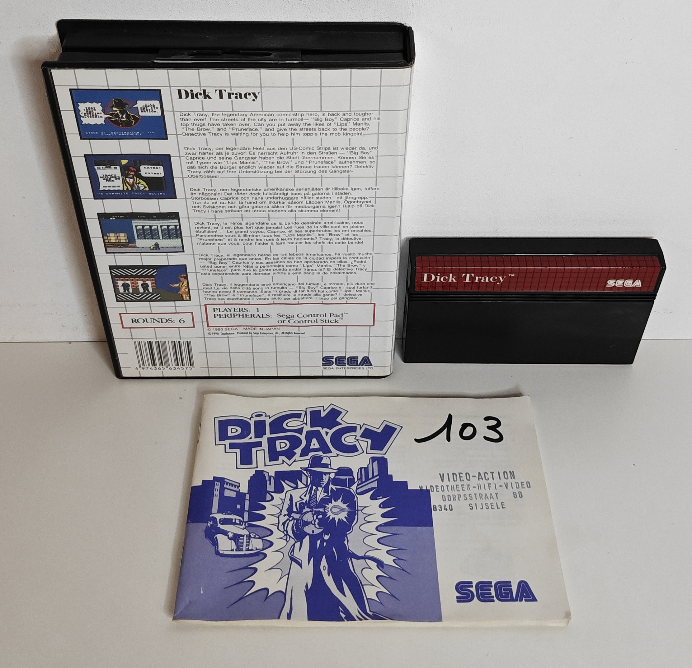 Master System Dick Tracy (CIB)