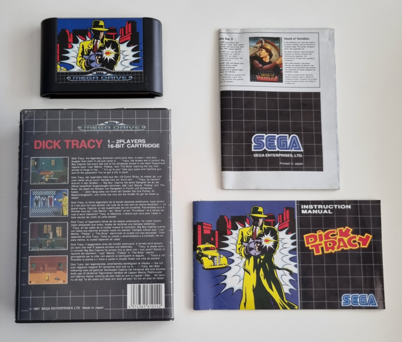 Jeu SEGA Megadrive Dick Tracy - Version PAL, Neuf Sous Film, Sortie 1993, Manuel Inclus