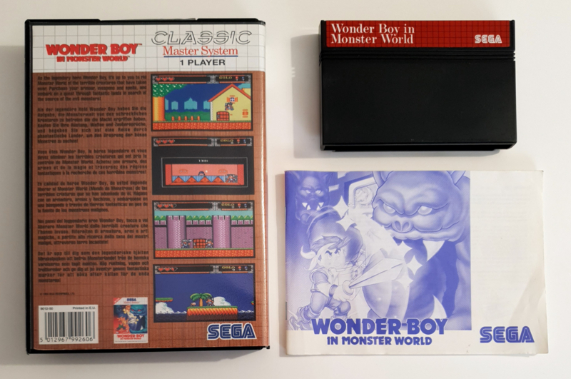 Master System Wonder Boy in Monster World Classic CIB Master