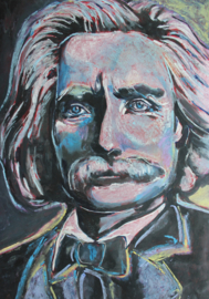 Portrait of Grieg in Blue