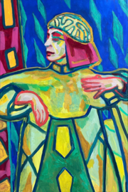 Woman in Green Robe