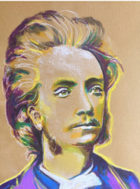 Portrait of a young Grieg