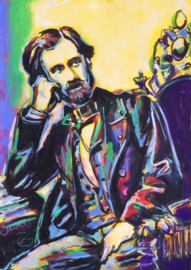 Portrait of Verdi in purple Chair