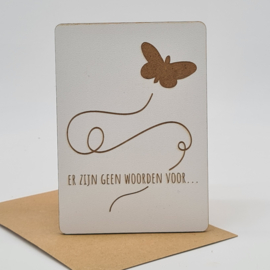 Kaartje "Geen woorden "