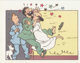 Prent - Kuifje  - Tintin botsing - 29x21 cm. - 1999