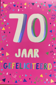 70 Jaar gefeliciteerd - Wenskaart Celebrate