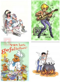 verjaardag  - 10 felicitatiekaarten met envelop - gesigneerd en genummerd -  2015
