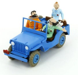 Kuifje Jeep - Hergé - Moulinsart  - 1:43 -  2002 -  zonder overdoos / met diorama  - Nieuw !