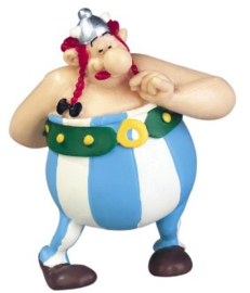 Asterix en Obelix - Obelix  met  bloemen  -  Kunststof figuur