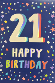 21 Happy Birthday - Wenskaart Celebrate