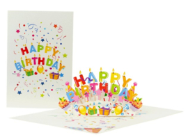 3D pop-up wenskaart - Kiriori - Happy birthday