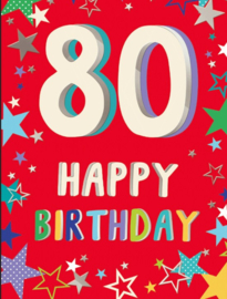 80 Happy birthday - Wenskaart Celebrate