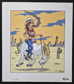 Prent B  - Esther Verkest - formaat: 21x23,5cm. -Gesigneerd - Gelimiteerde oplage 75 ex.