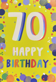 70 Happy birthday - Wenskaart Celebrate