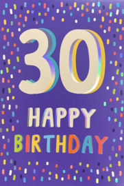30 Happy Birthday - Wenskaart Celebrate