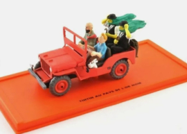 Kuifje Jeep rood 1943 Atlas - Hergé - Moulinsart  - 1:43 - zonder overdoos / met vitrine - 2012