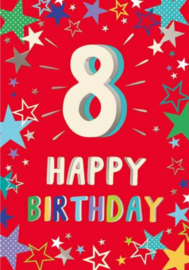 8 Happy Birthday - Wenskaart Celebrate