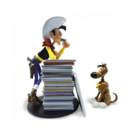 Lucky Luke  met  stapel albums  - Collectoys  - 2022