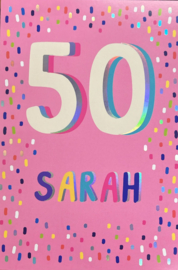 50 Sarah - Wenskaart Celebrate