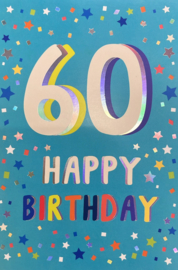 60 Happy Birthday - Wenskaart Celebrate