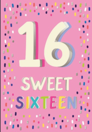 16 Sweet Sixteen - Wenskaart Celebrate