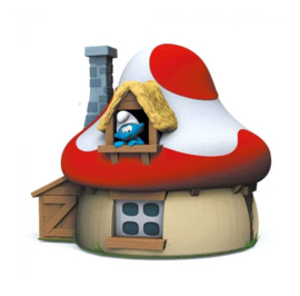 Smurfenhuis spaarpot - Plastoy - Smurf in paddestoel huis - 2024 - Nieuw !