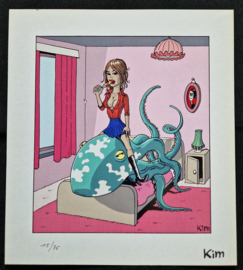 Prent D  - Esther Verkest - formaat: 21x23,5cm. -Gesigneerd - Gelimiteerde oplage 75 ex.