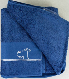 Kuifje - Moulinsart Kuifje Handdoek + Washandje (Blauw) Tintin - 2024