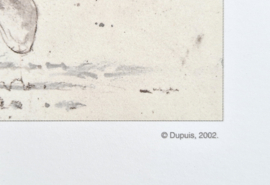 Prent - Jeremiah - "Wie Blue Fox?" - 21 x 30 cm. - 2002