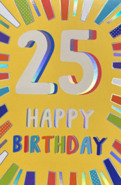 25 Happy Birthday - Wenskaart Celebrate